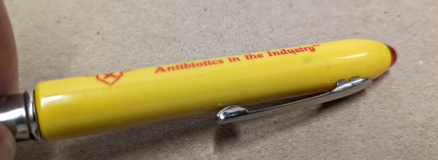 Vintage Northern States Laboratories Luverne MN Bullet Pen Nox Antibiotics