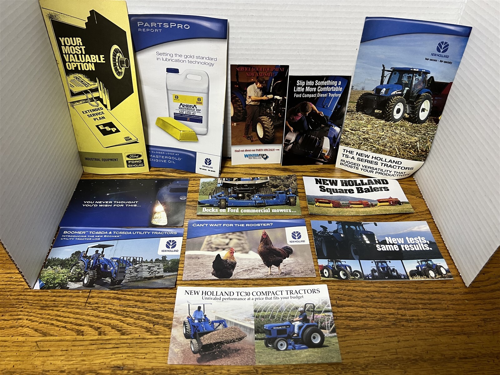 New Holland Dealership Brochure Hand-Outs, Lot of 12 – See pics and description