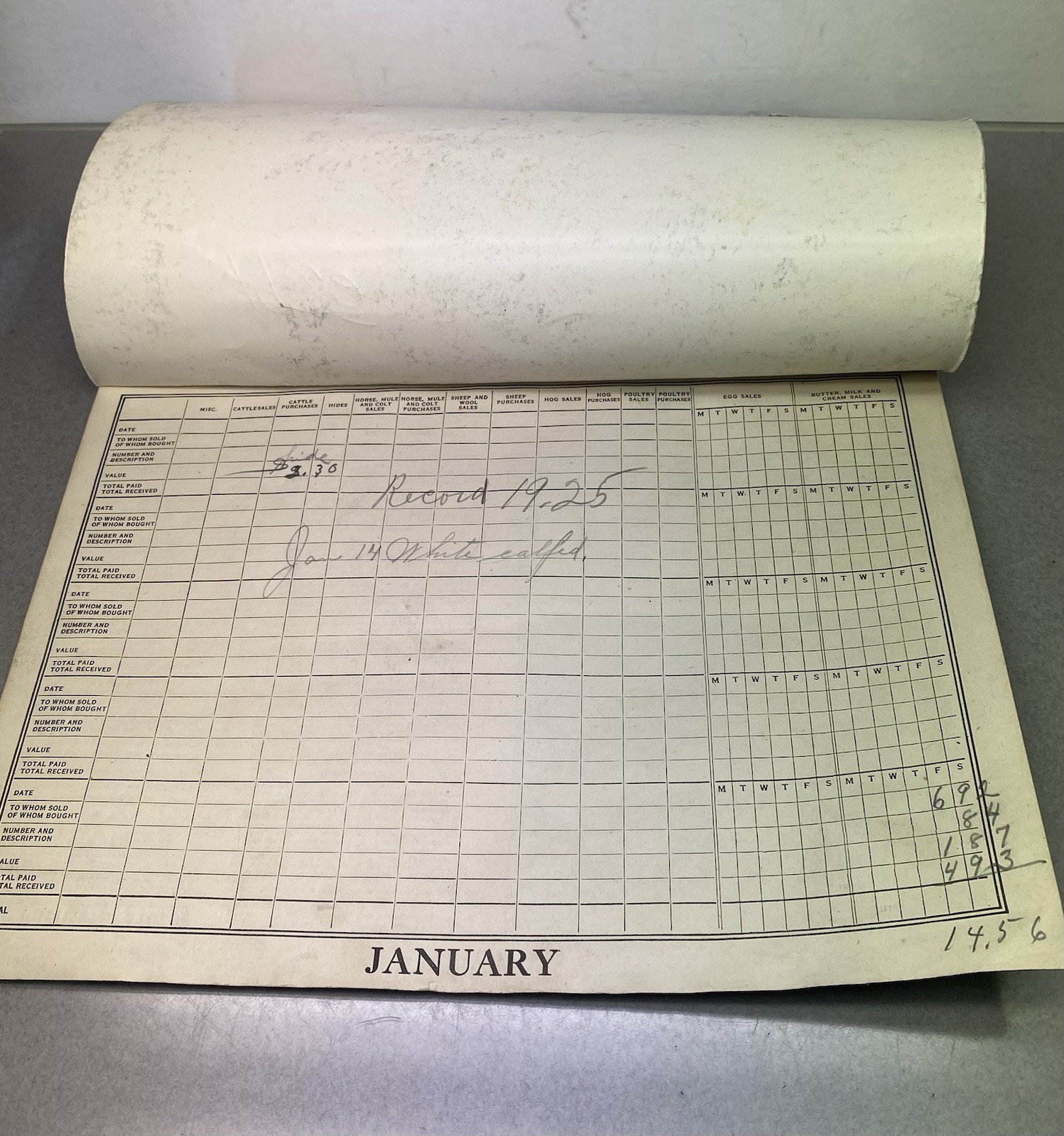Antique 1920 Advertising Farm Calendar Farmers Bank Hurdsfield No Dakota
