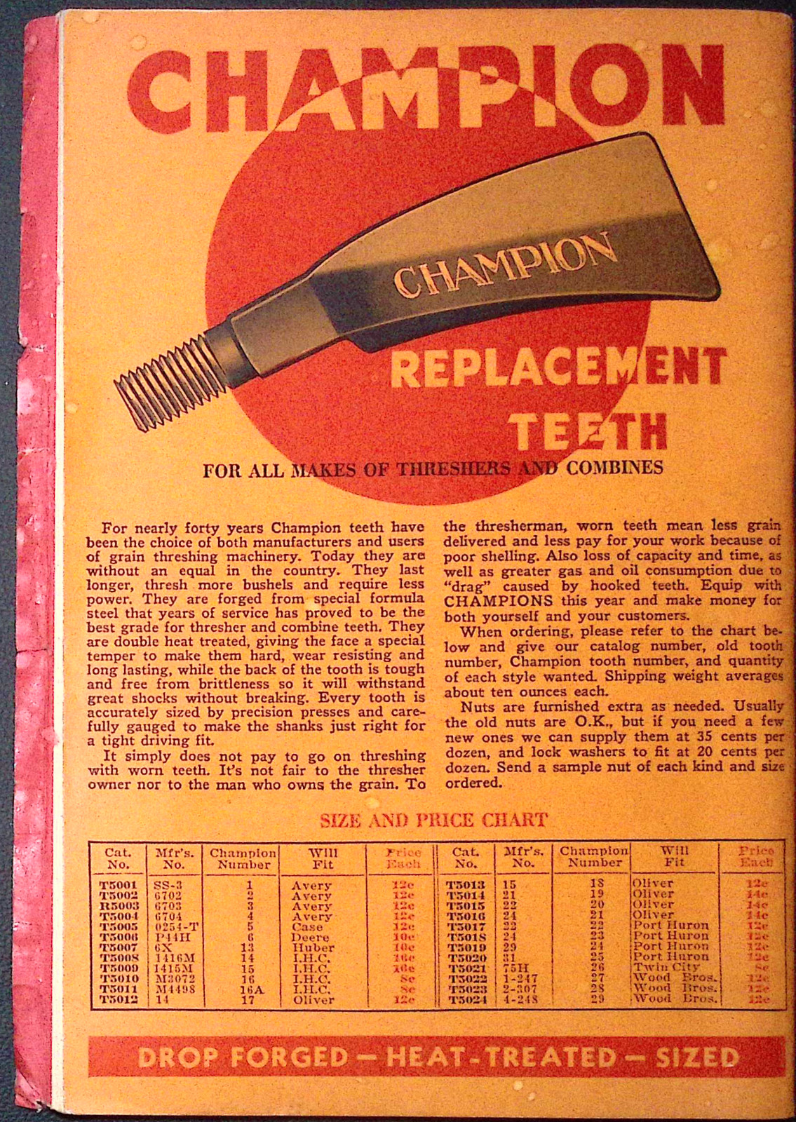 1938 R.R. Howell & Co. Thresher & Power Farming Supplies Sawmill Accessories