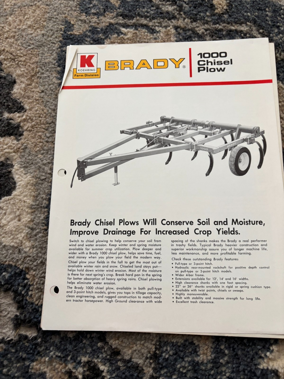 Brady 1000 Chisel Plow Brochure AMIL26