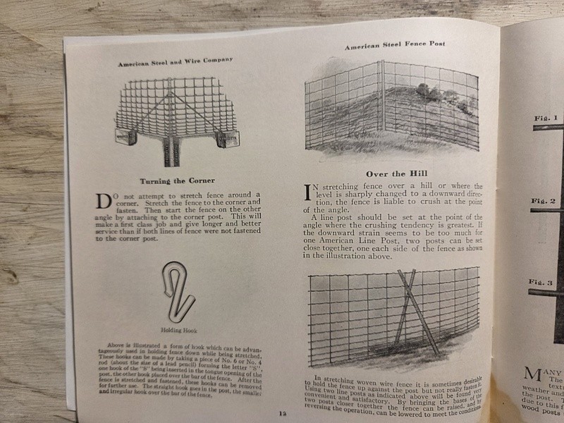 (2) 1913-14 American Steel Fence Posts Adv Catalogs American Steel & Wire Co