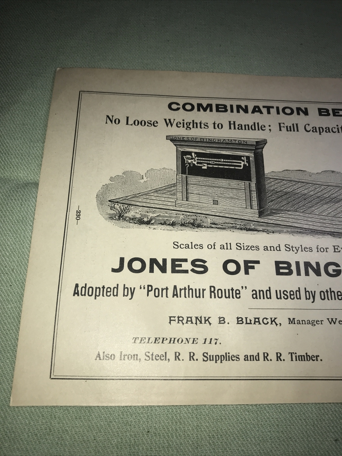 1898 Jones of Binghamton Scales Farm Advertising – Kansas City – Missouri