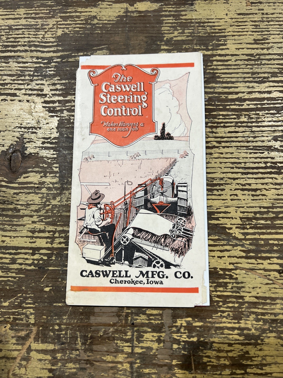 1930s Caswell Mfg Steering Control Advertising Brochure Cherokee, IA