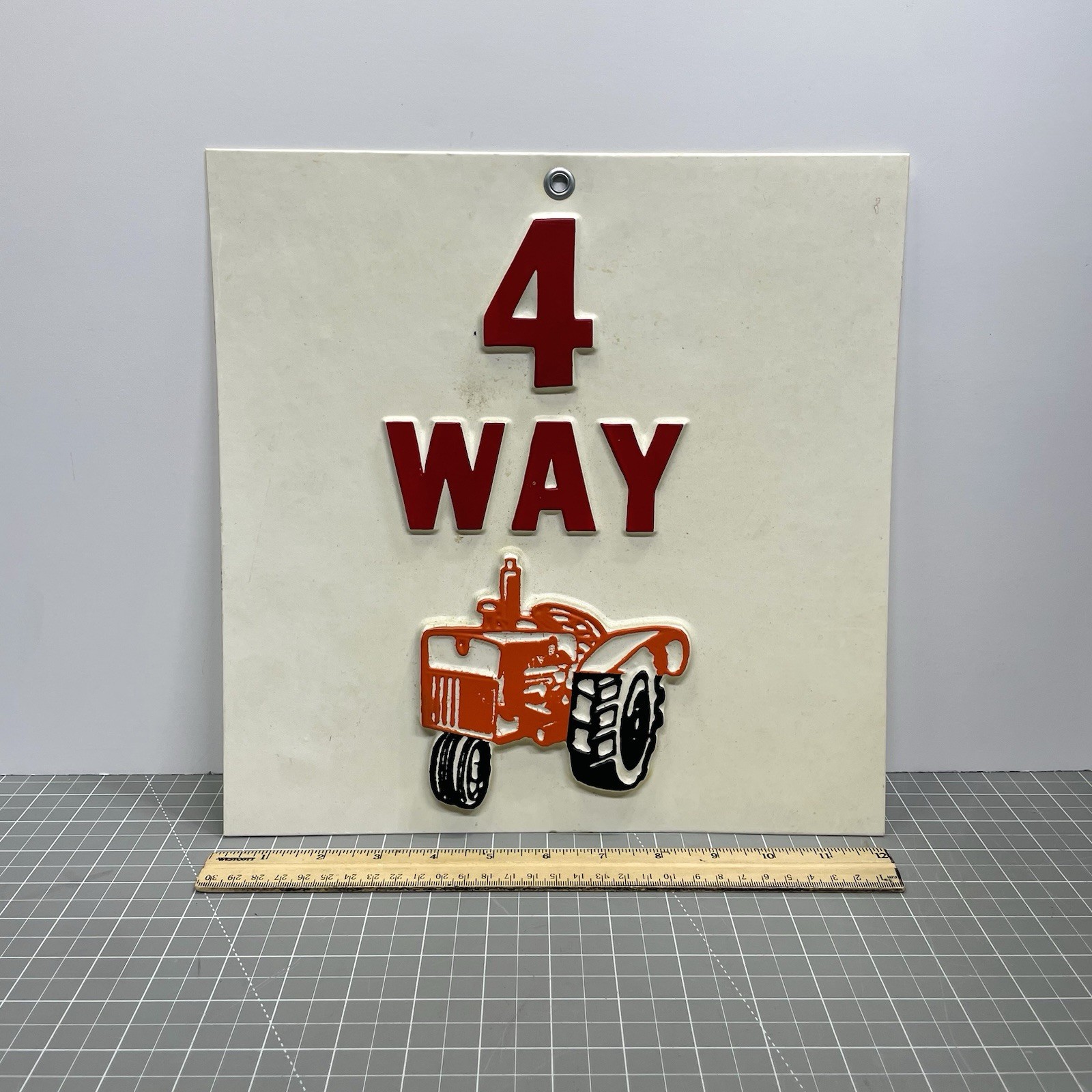 Rare 4 Way Tractor Dealer Display Sign Blow Mold Plastic Farm Equipment Hang