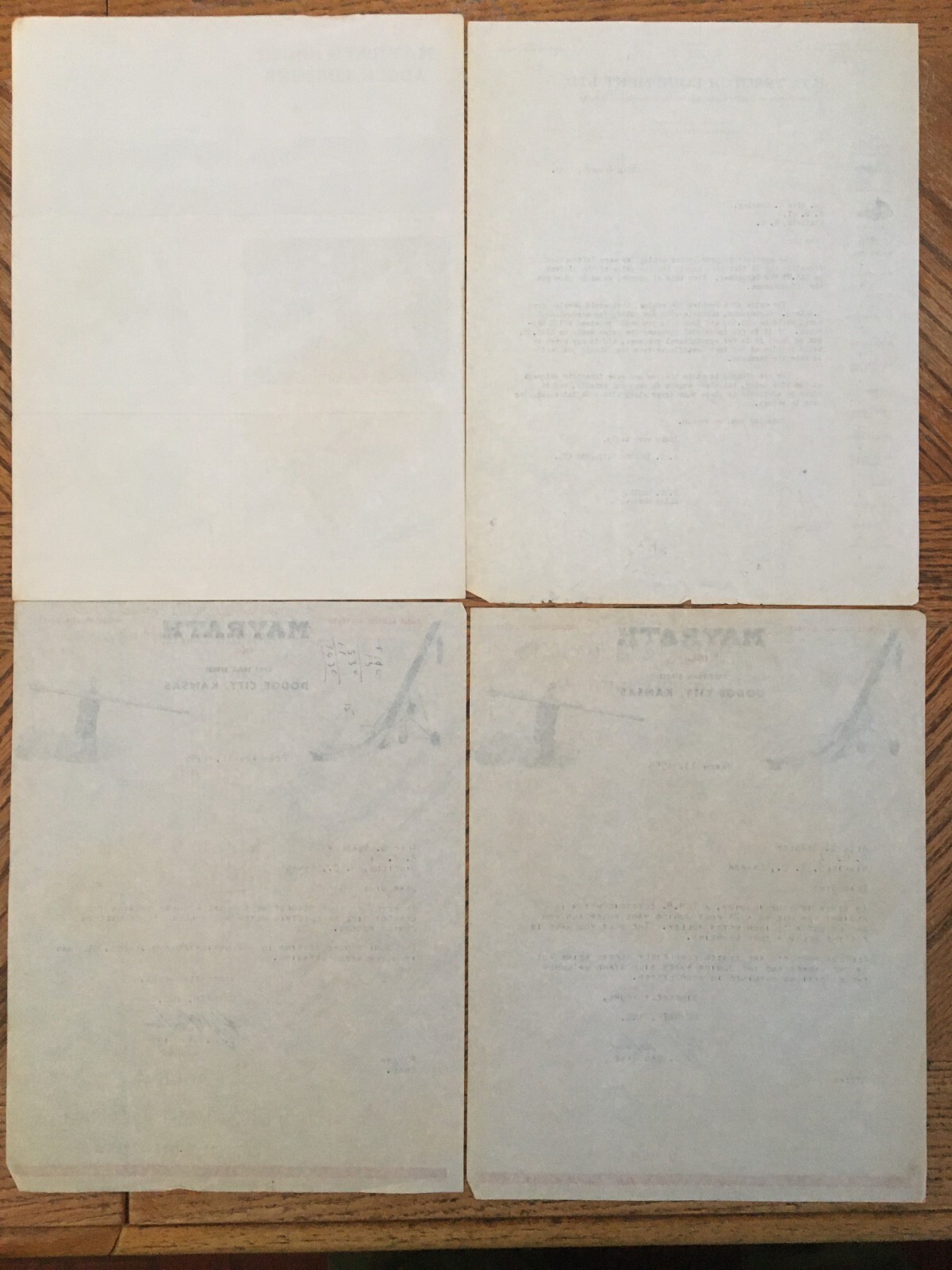 Mayrath JuniorAugers Farm Machinery Letters Receipt 1955 Kelowna BC Cattle Ranch