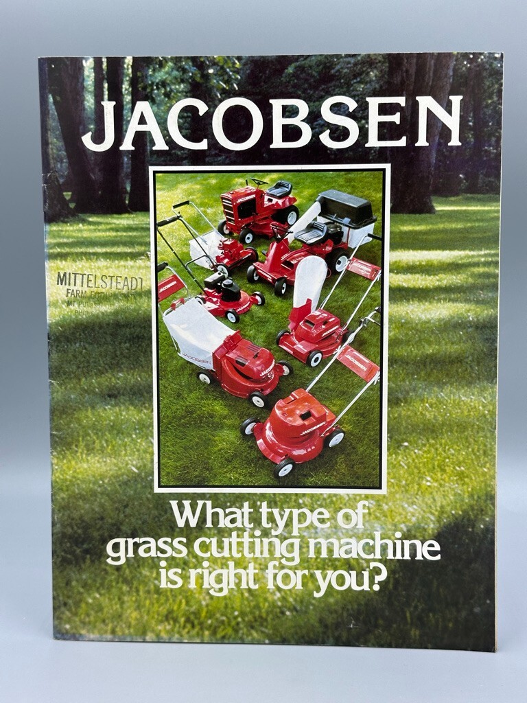 1977 JACOBSEN LAWN TRACTORS Riding Mower Advertising Catalog Vintage