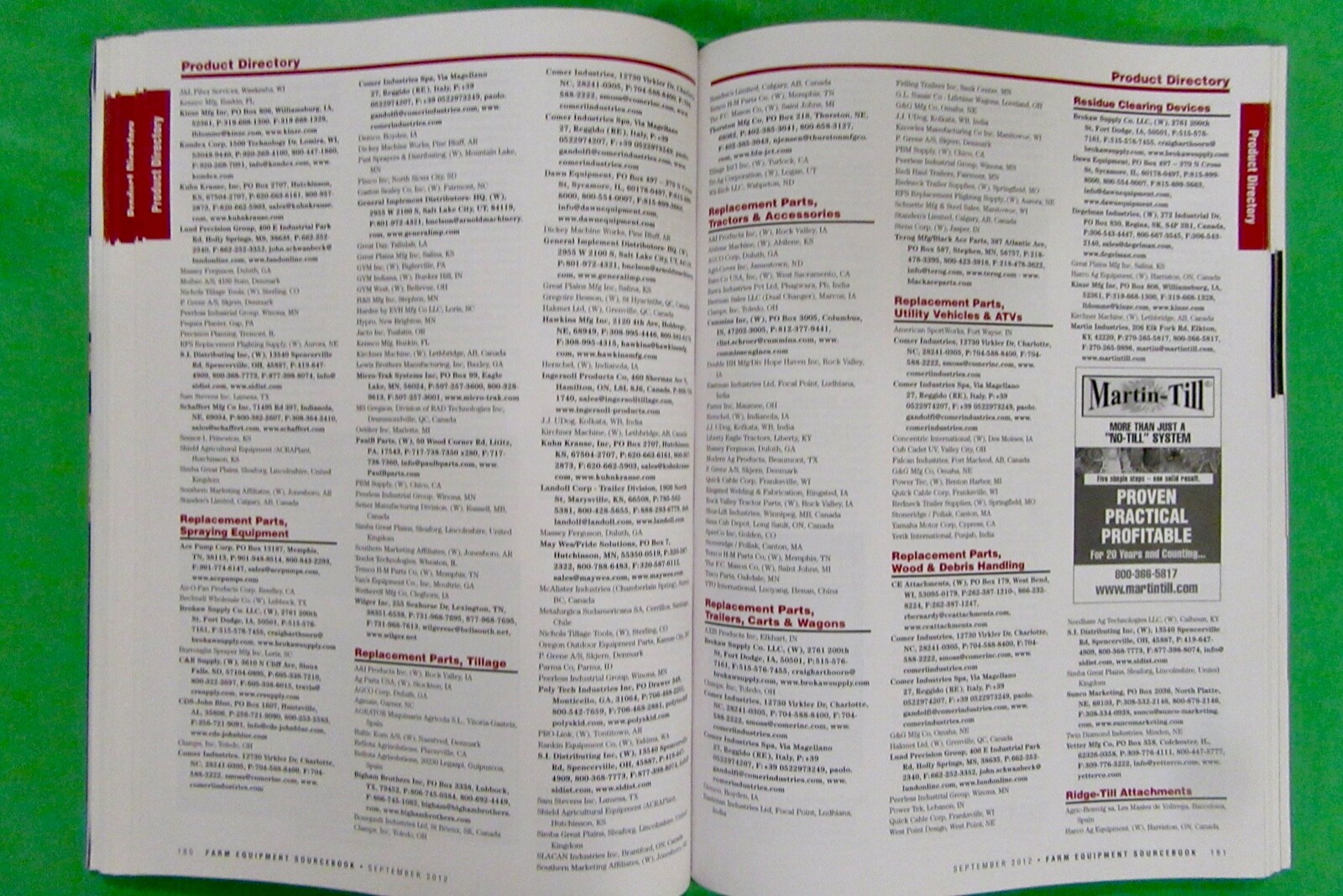 Farm Equipment Sourcebook 2013 ( September 2012) 9 Directories & 289 pages