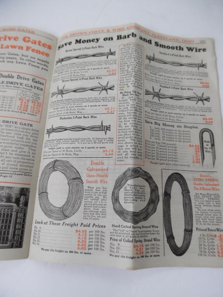 1924 Jim Brown Fence & Wire Co. Catalog Fencing Posts Barb Wire Paint Vintage
