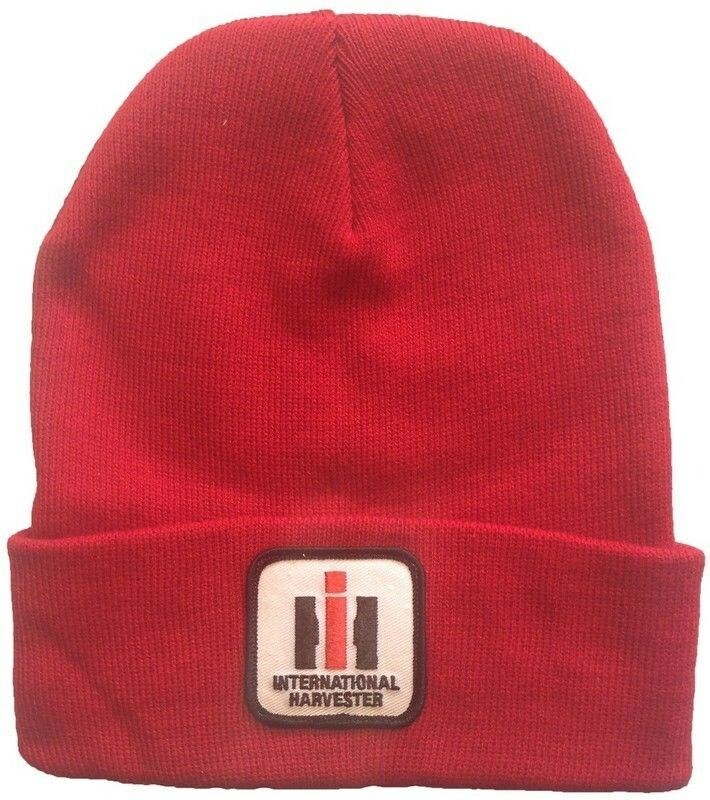 International Harvester Tractor Red Knit Hat Cap Hat Gift IH