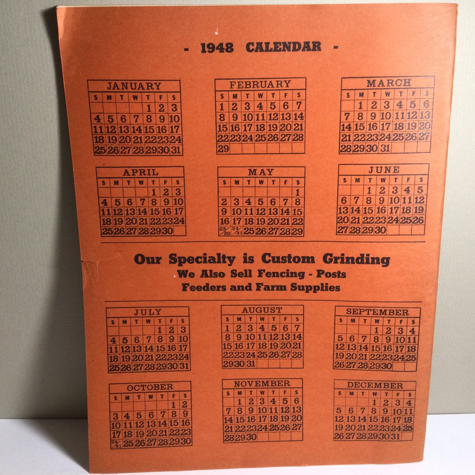 1948 HUDSON’S & MURPHY FEEDS ELMIRA, OH FARM INCOME TAX REPORT BOOKLET