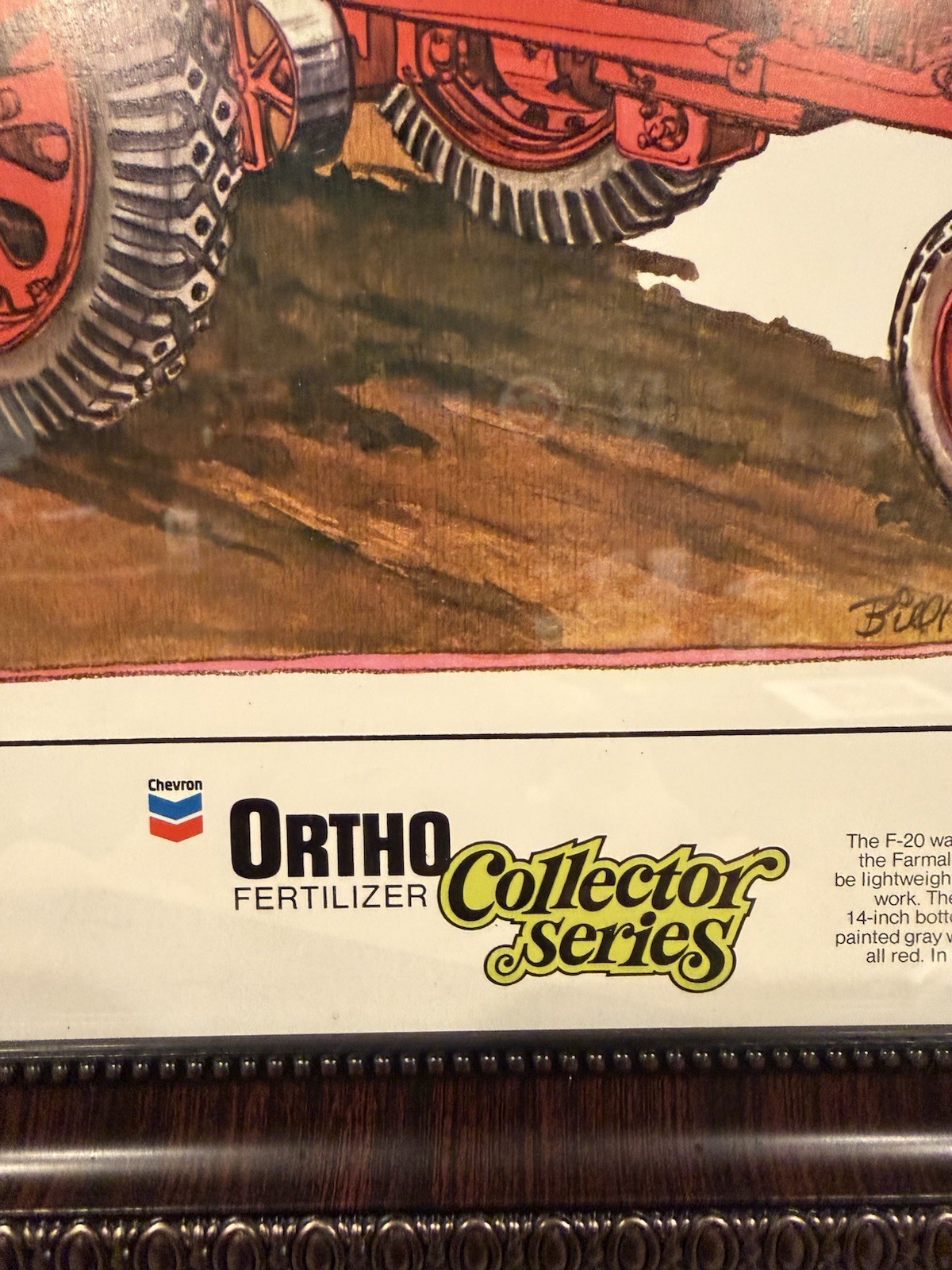 Vintage 16×13 Ortho Fertilizer Bill Miller Framed Print, Advertisment