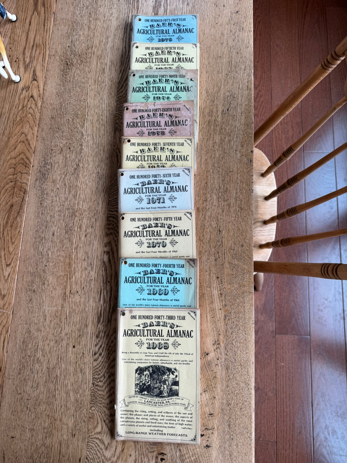 Lot of 19 John Baer&rsquo;s Sons Agricultural Almanacs, Lancaster PA 1949-1976 Plus+