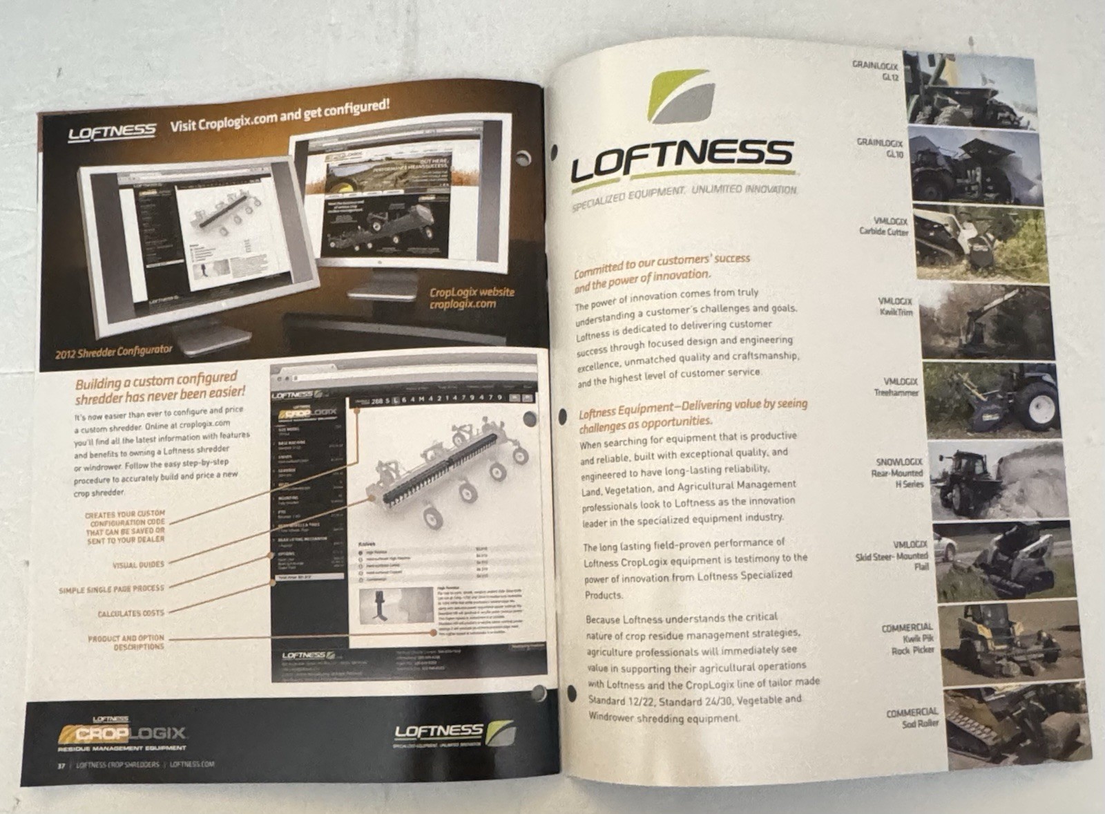 Loftness Farm Agricultural Equipment 2012 Crop Residue Equipment Sales Brochure