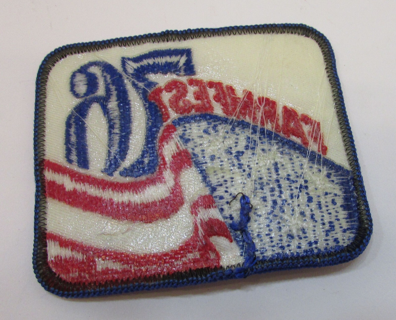 Vintage 1976 Farmfest 76 Minnesota Red White Blue Old Embroidered Patch 2.5×3&Prime;