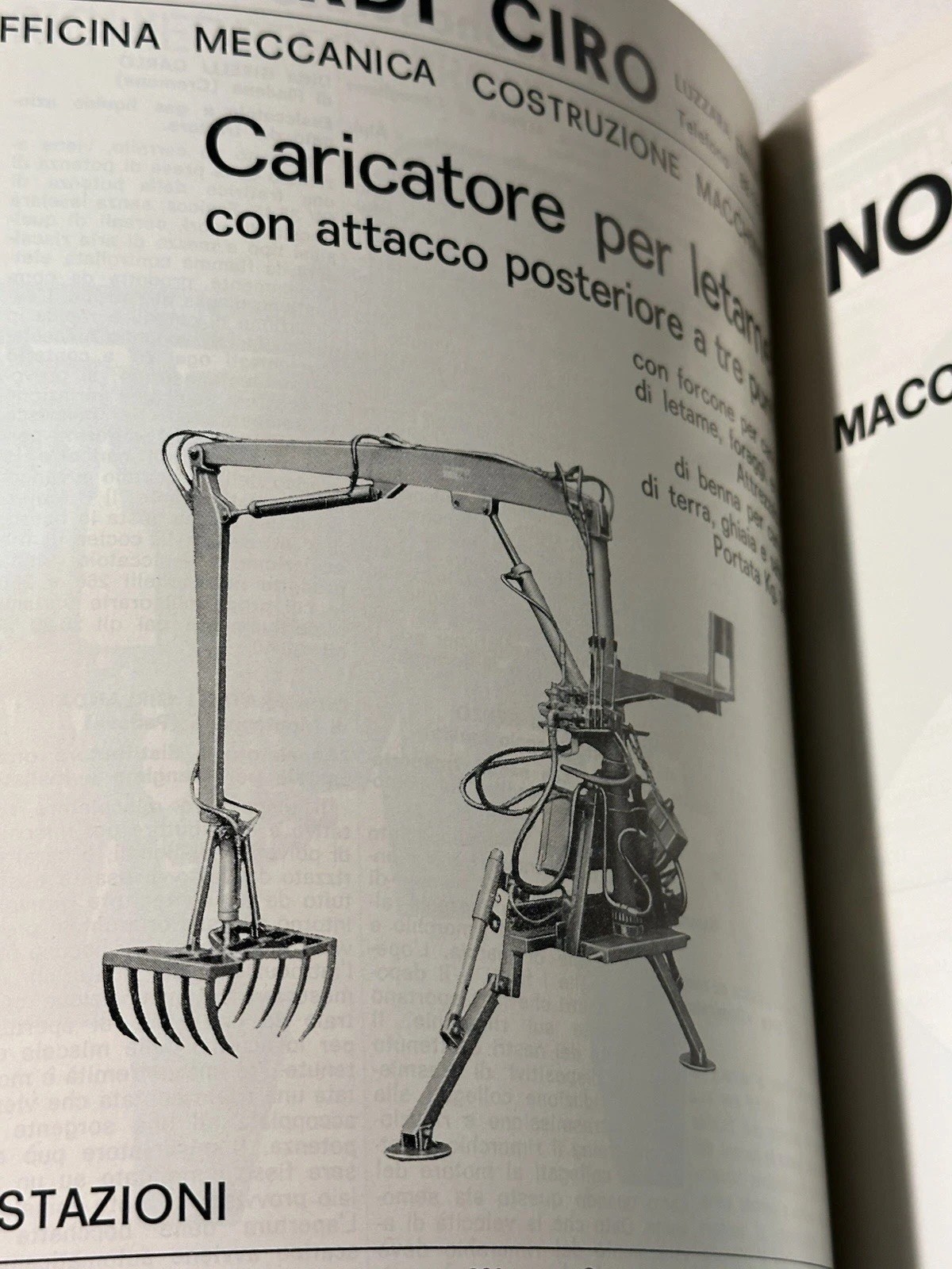 Landini C3200 Crawler Tractor Minicingolata VTG Italian Sales Brochure Poster!