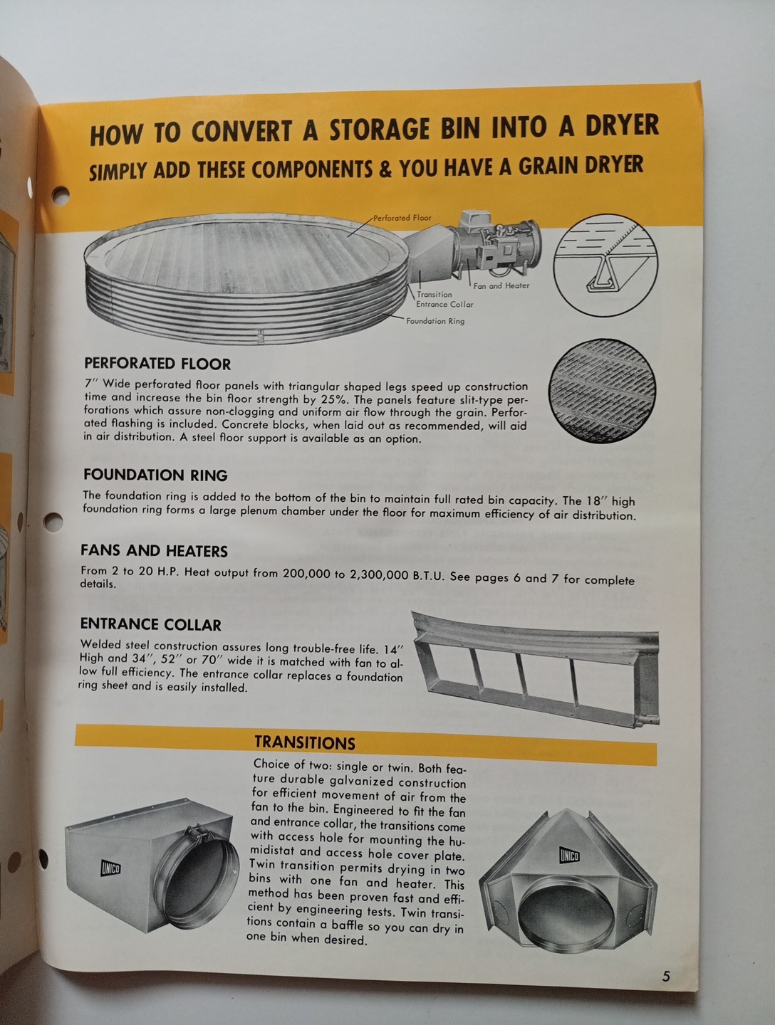 3 Farm Equipment Unico AFSCO Northco-matic Sales Advertising Flyer Brochures