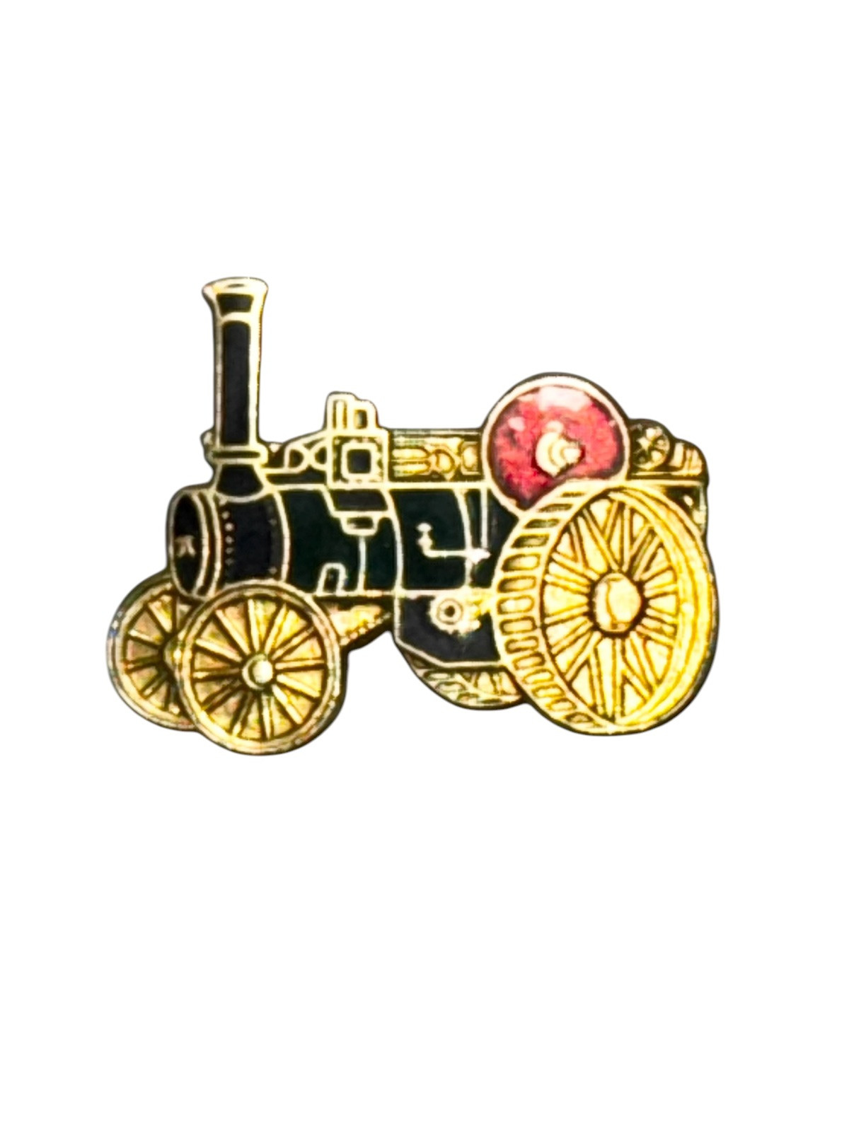 Vintage Fowler Ploughing Engine Traction Engine Steam Enamel Pin