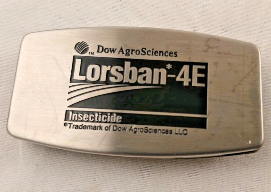 Vintage ZIPPO DOW Chemical Agrosciences Lorsban-4E Pocket Knife Money Clip-NEW!