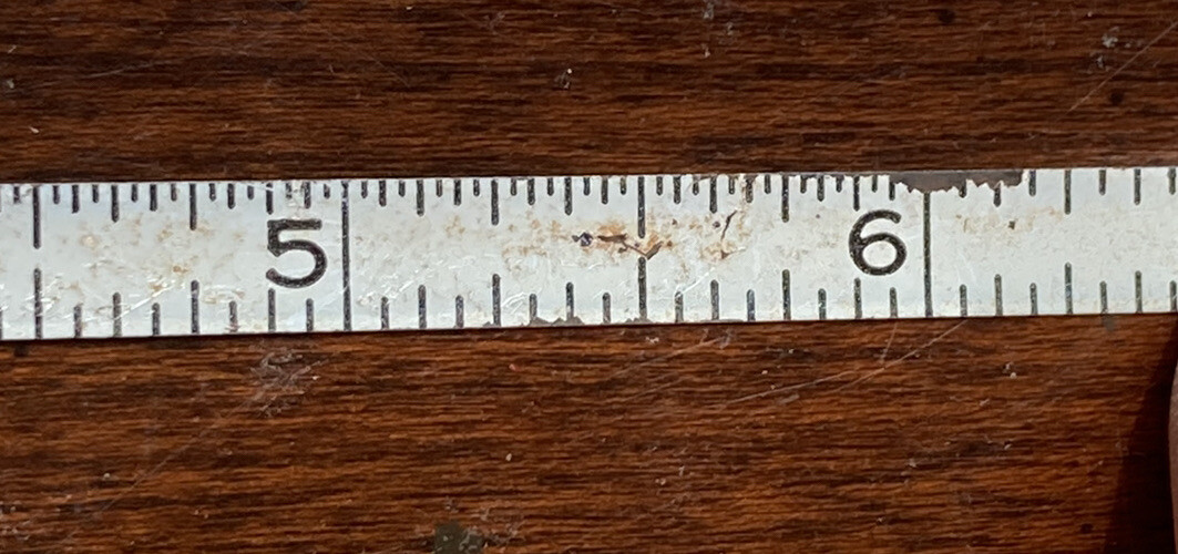 Vintage Warehouse Equipment Barlow Pocket Tape Measure 1 3/4in. Bham Hunts Mobil