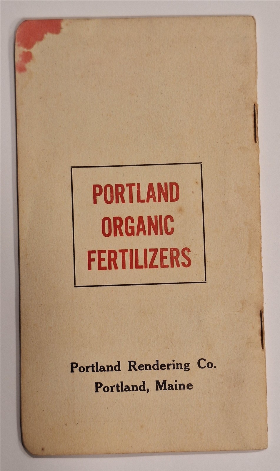 Antique Portland Organic Fertilizer Booklet Calendar 1922–1923 Maine Advertising