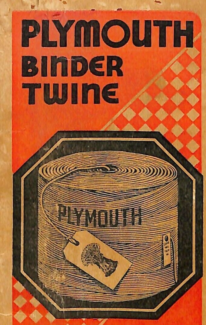 Plymouth Cordage Binder Twine Grain Harvest Advertising Graph Notebook 1934