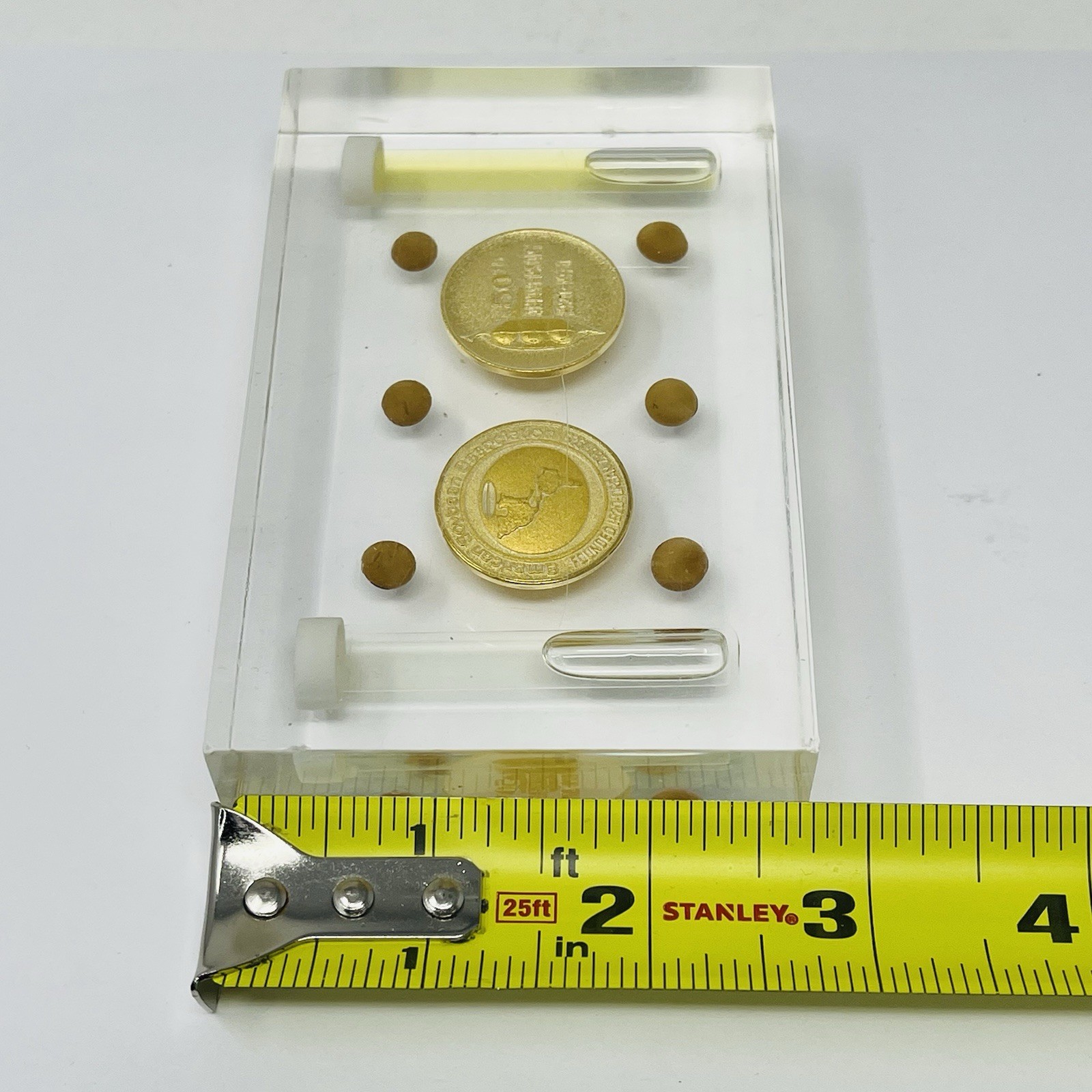 1970 American Soybean Association 50th Anniversary Acrylic Medallion Display