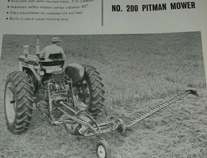 IH International 200 Pitman Mower Specifications Sales Brochure 7/65 IHC farmall