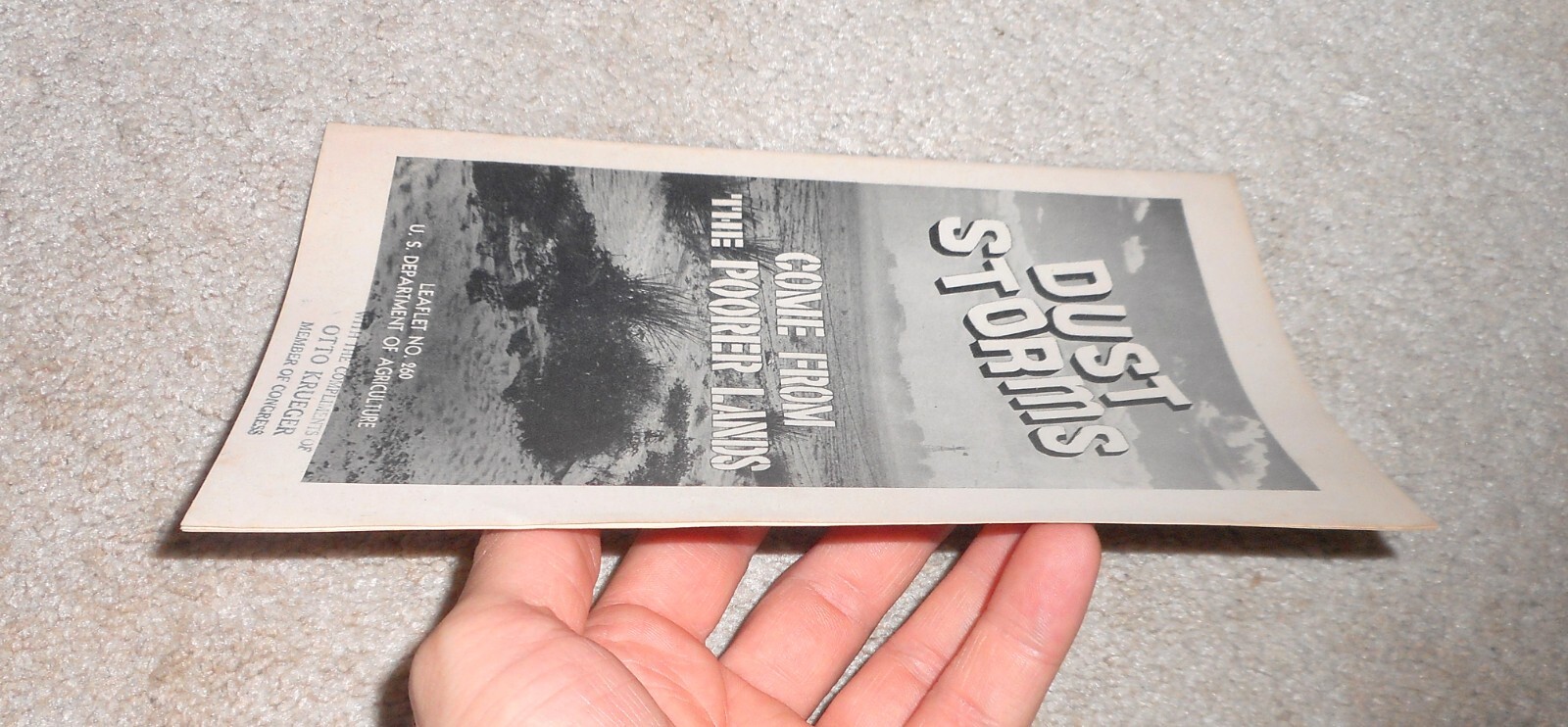 1949 US Department of Agriculture Dust Storms Come From Poorer Lands Brochure