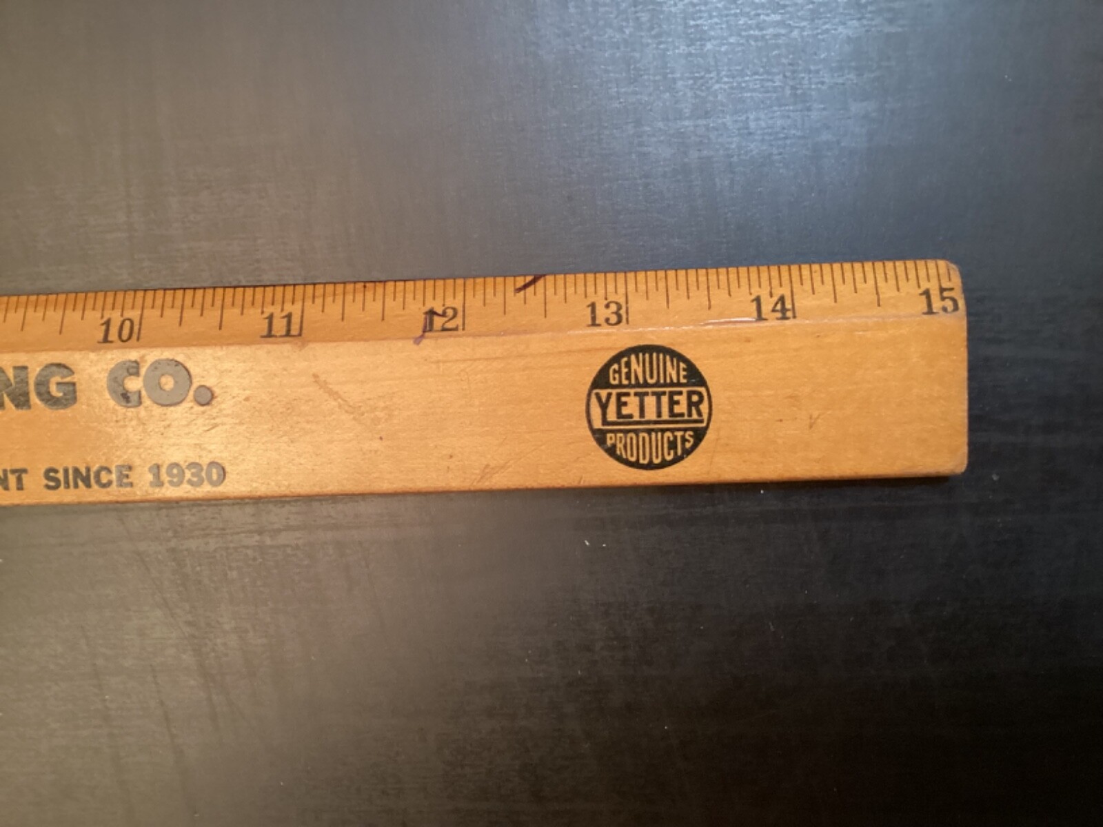 VTG 15&Prime; WOOD RULER YETTER MFG CO COLCHESTER IL FARM EQUIPMENT PRODUCT LINE