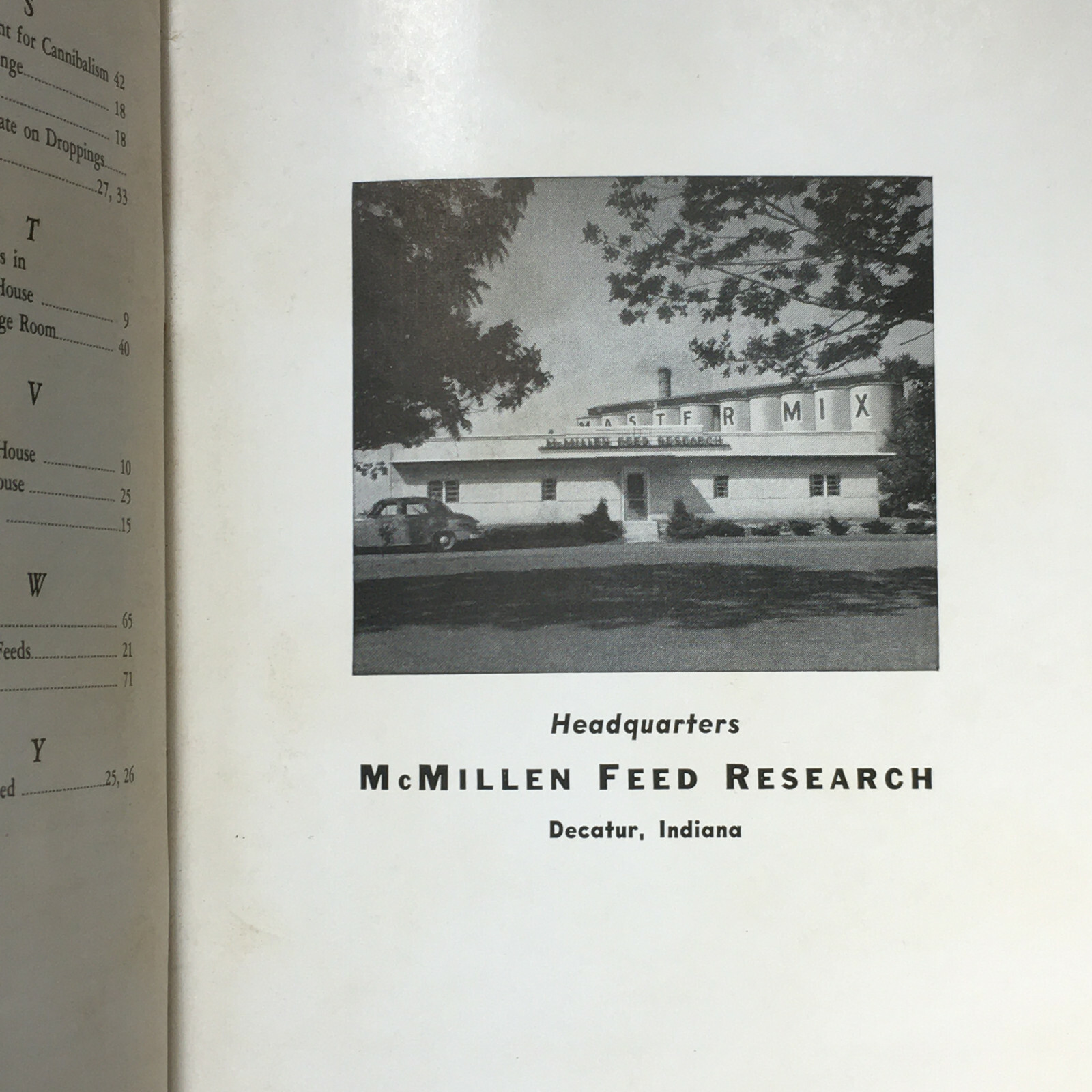 1952 McMillen Feed Mills Management Manual for Poultry Master Mix Feeds PA OH