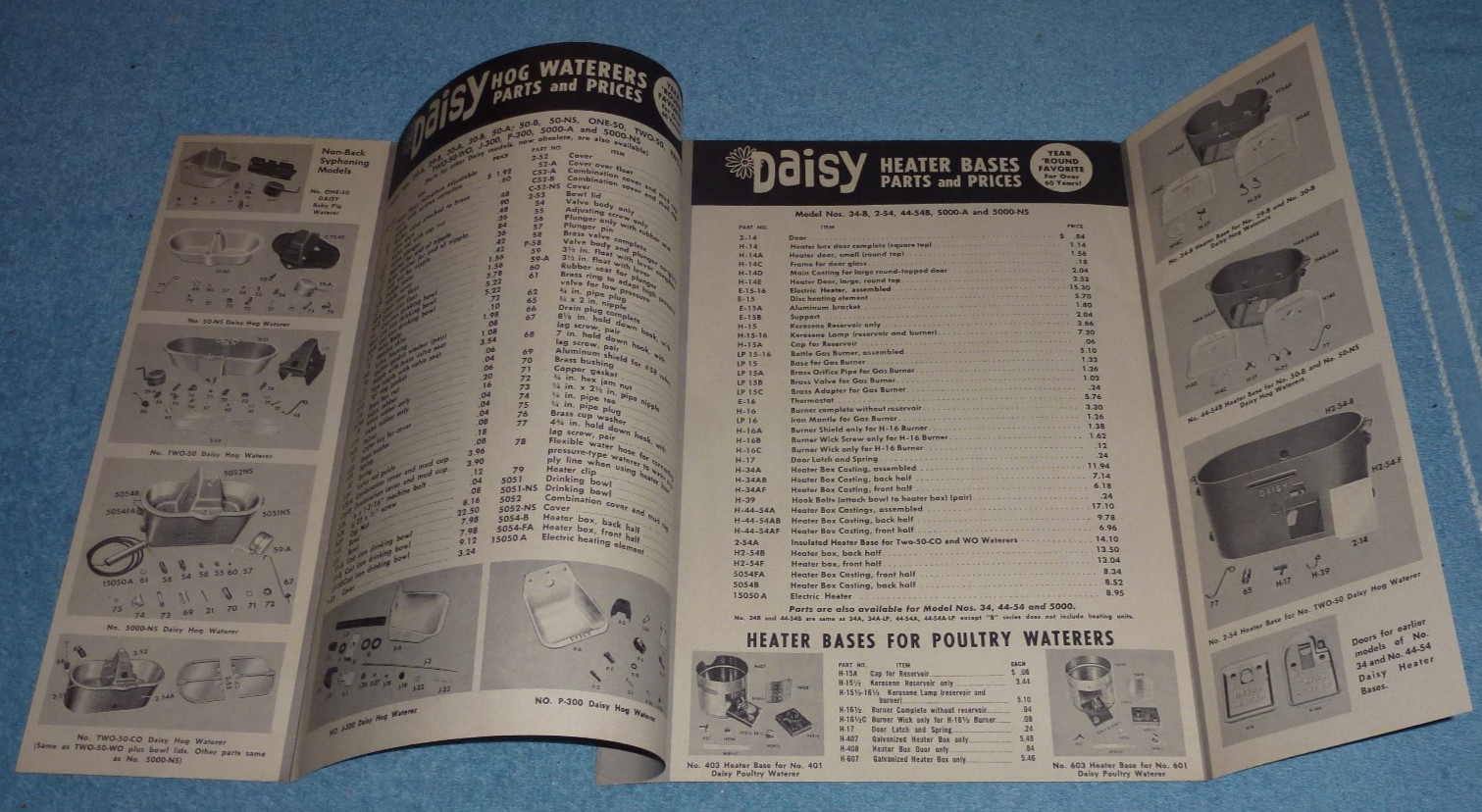 Vtg Daisy Livestock Watering Equipment Parts Price List 1969 Quinn Boone Iowa