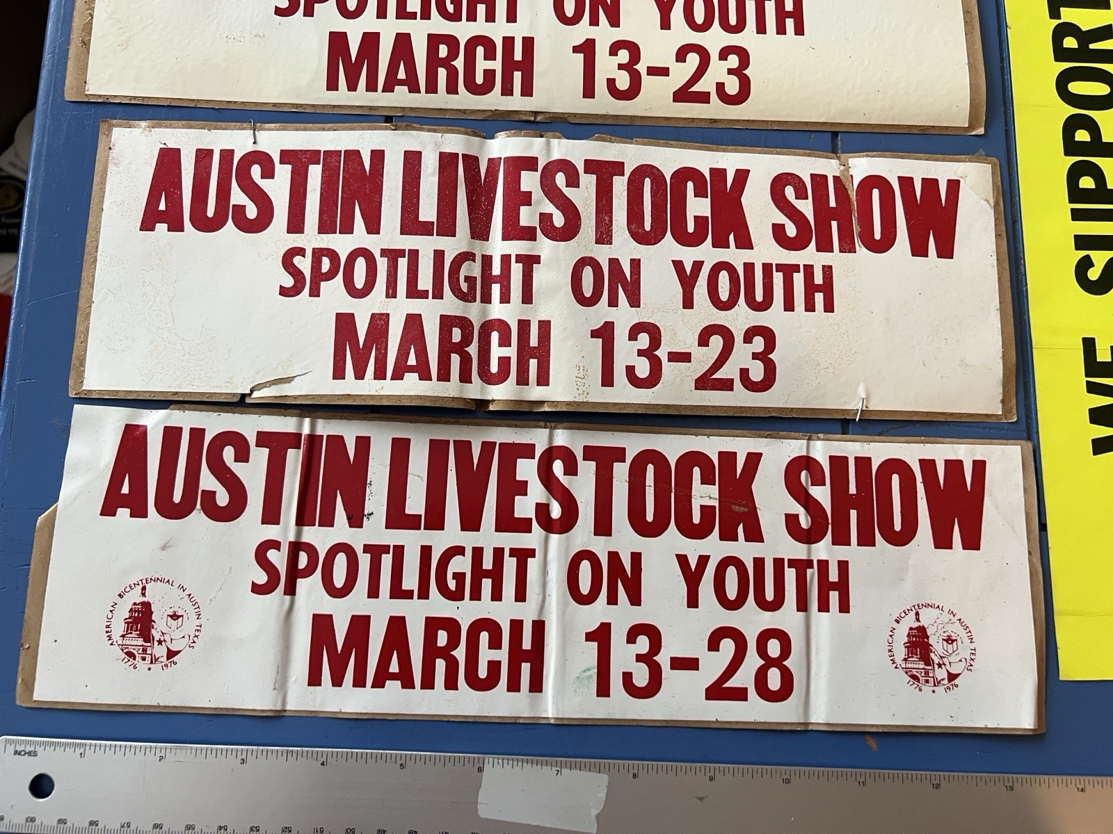 Vintage Farm Livestock Agricultural Bumper Sticker Lot, Austin Texas Farm Power