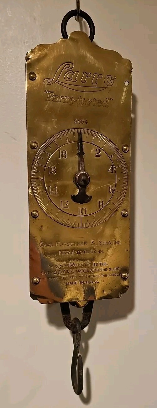 Larro Brass Hanging Dairy &lsquo;Farm Tested&rsquo; Scale