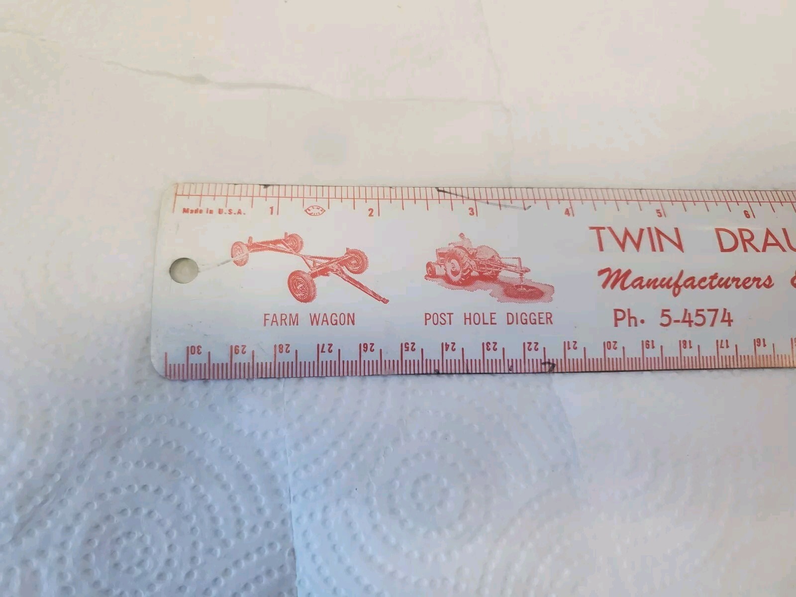 12&Prime; Metal Ruler Twin Draulic Laurens Iowz Farm Wagon Loaded Post Hole Digger
