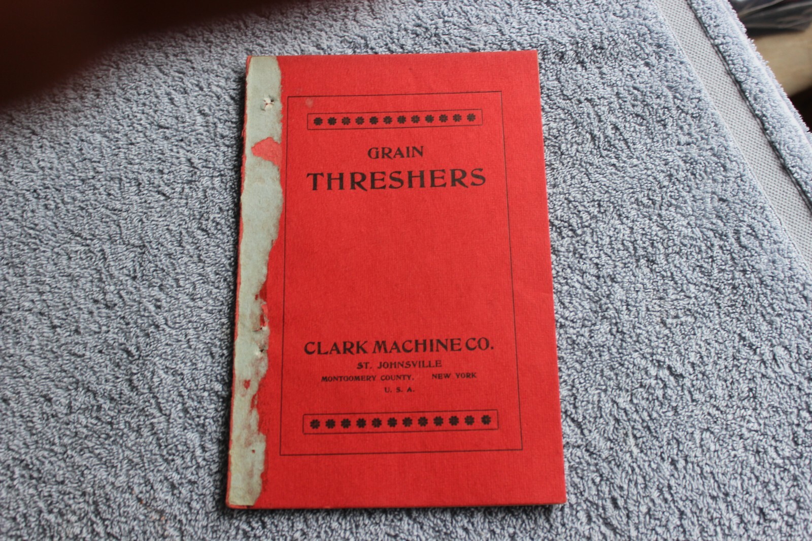 Early 1900s Clark Machine Co. Grain Threshers 8-page farming brochure catalog