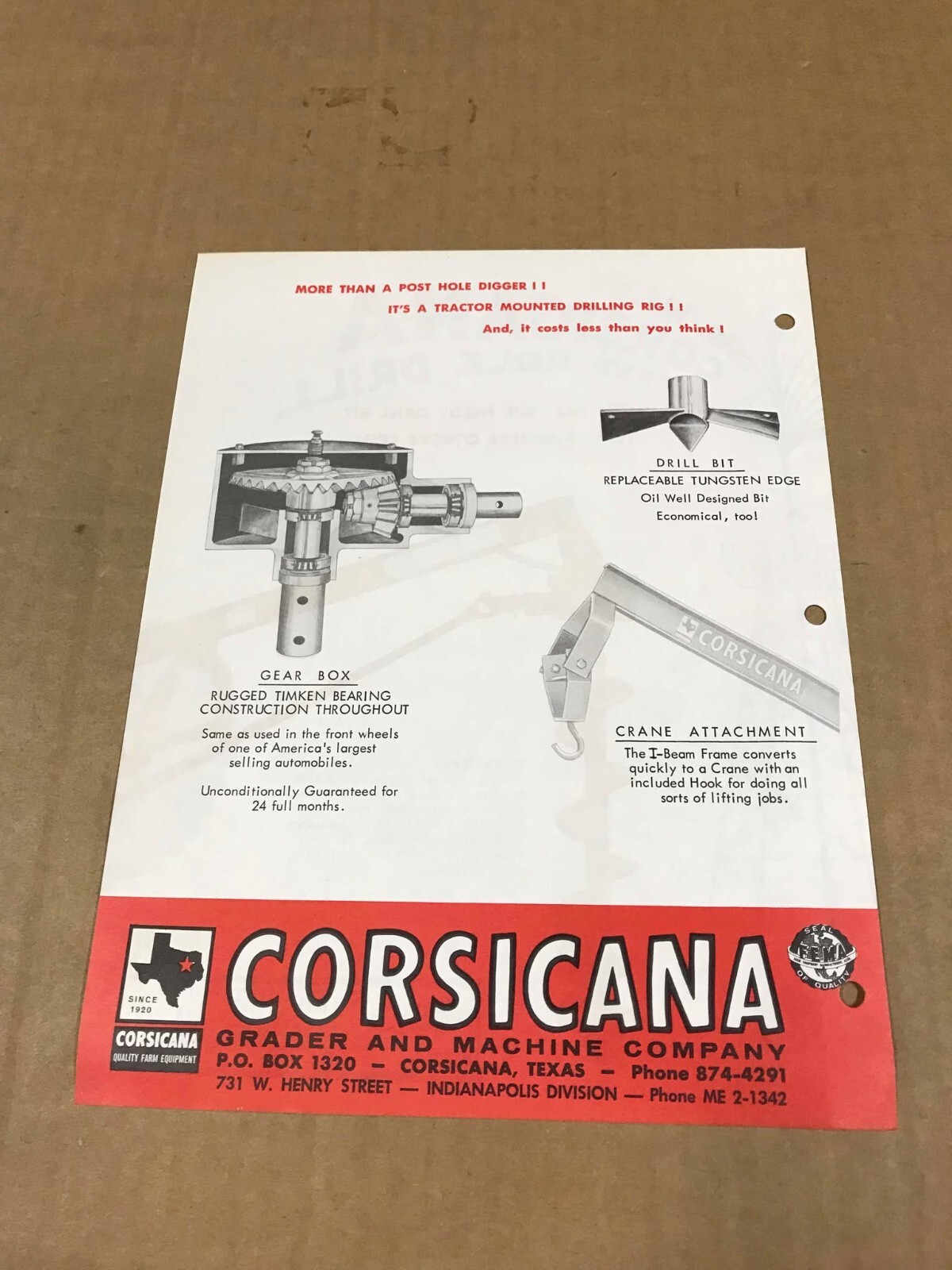 Vintage Corsicana 7-Ton Wagon Gear Flyer