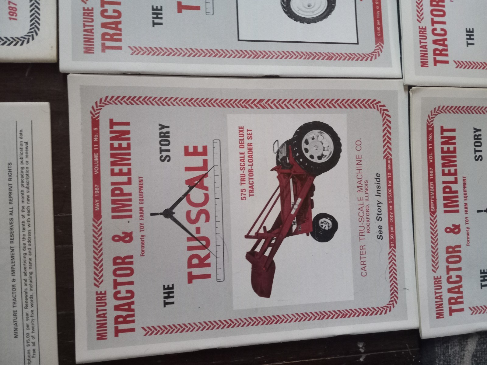 Vintage Miniature Tractor & Implement Magazine Lot Of 12 January to December 87