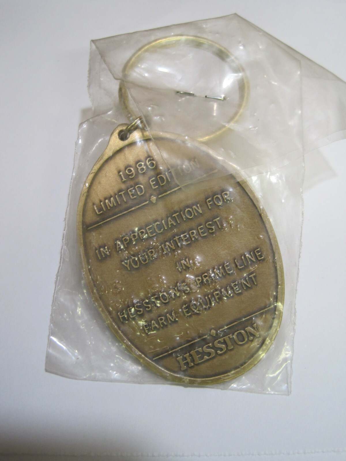 Hesston Key Chain Prime Line 1986 Limited Edition Baler Keychain New in Plastic