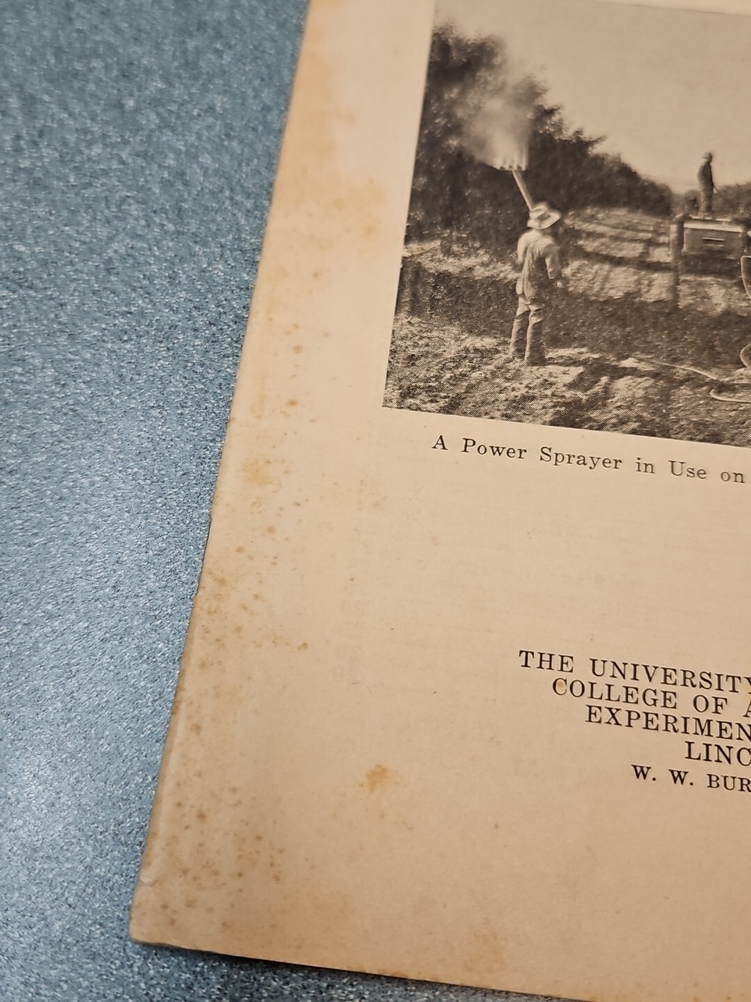 University of Nebraska Booklet Spraying Tree Fruits 1932