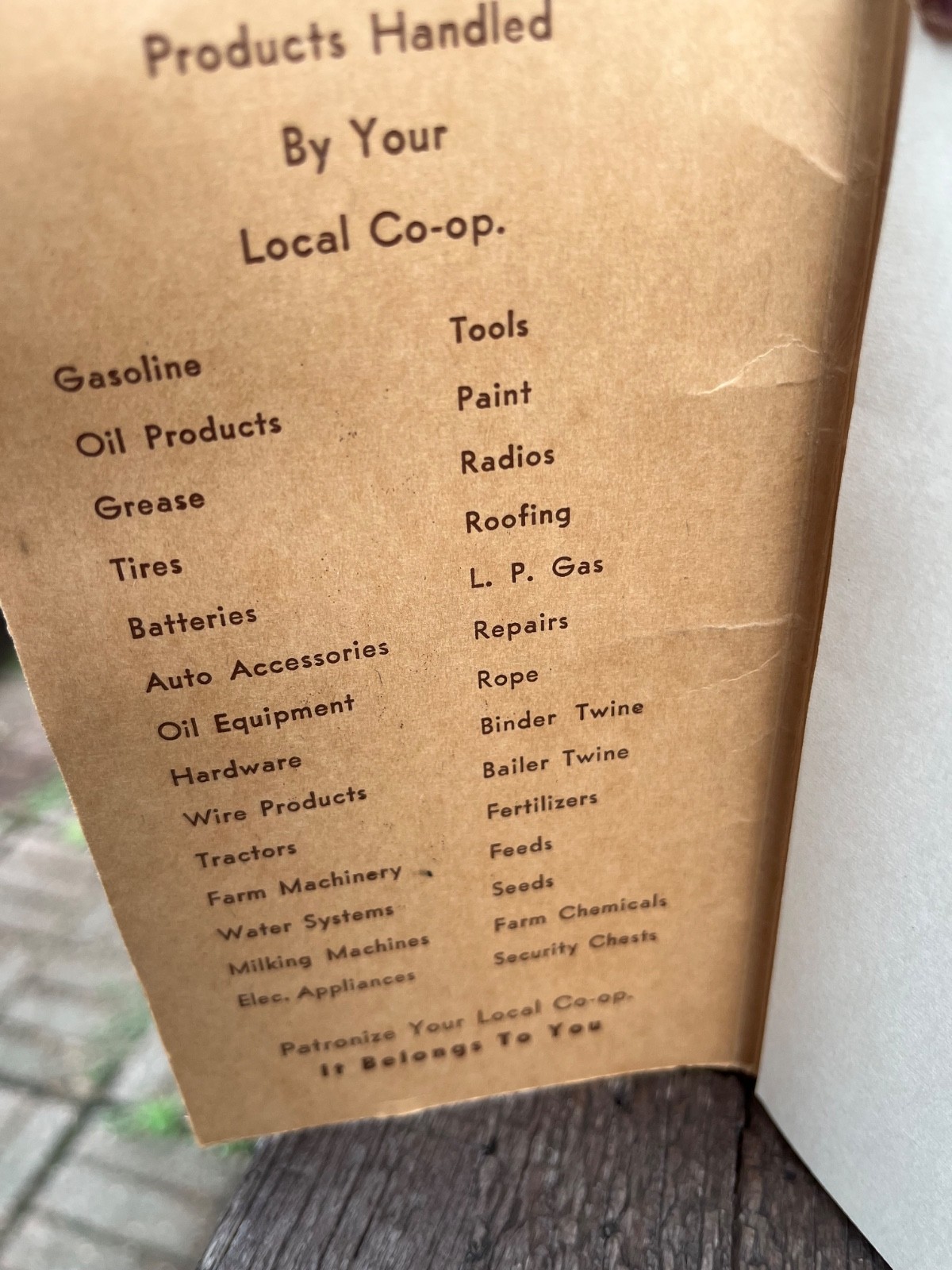 Vintage Farmers Union CO-OP Notes Booklet Pocket