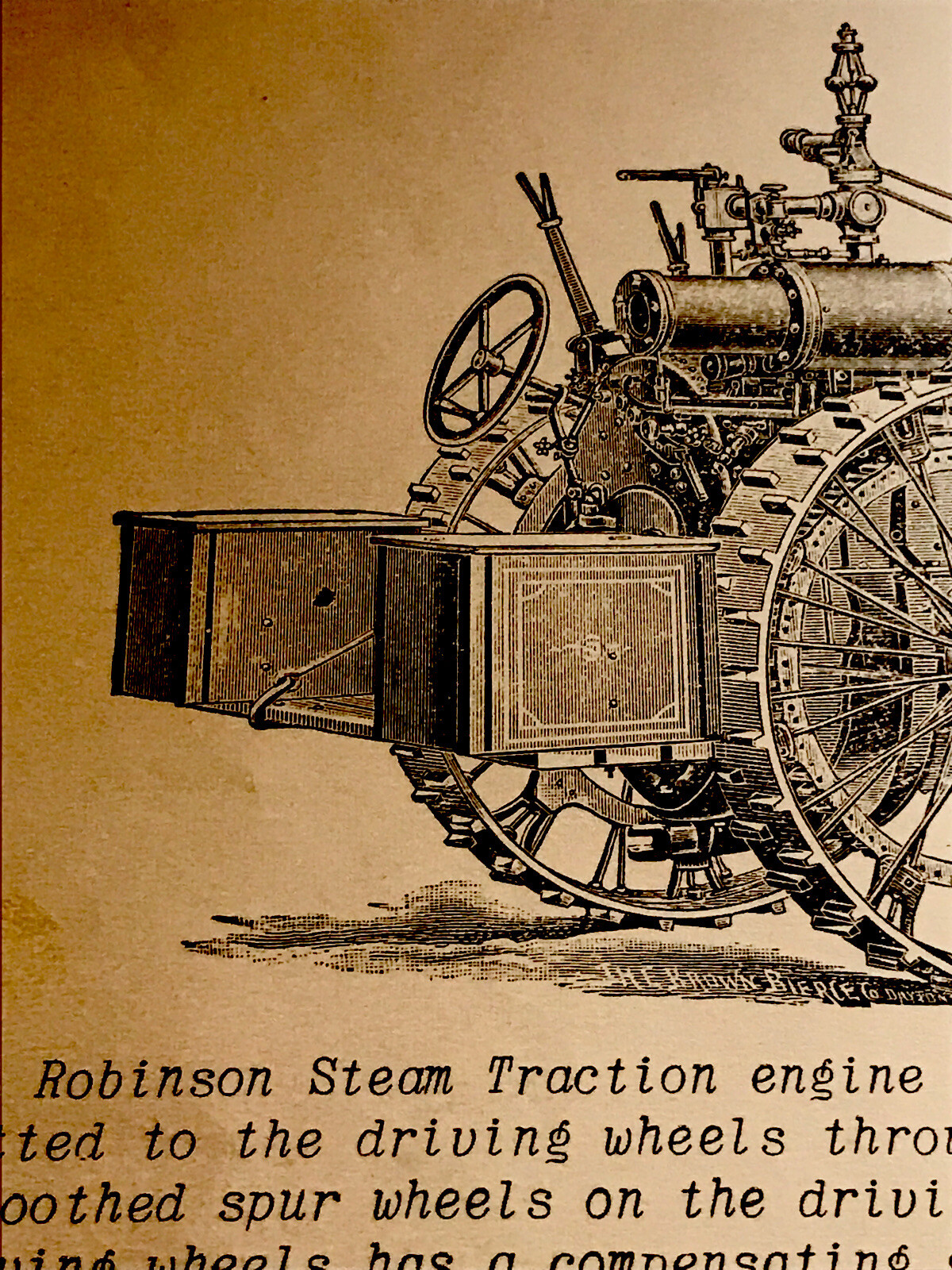1900 Robinson Steam Engine Farm Engraving Advertising – Richmond – Indiana