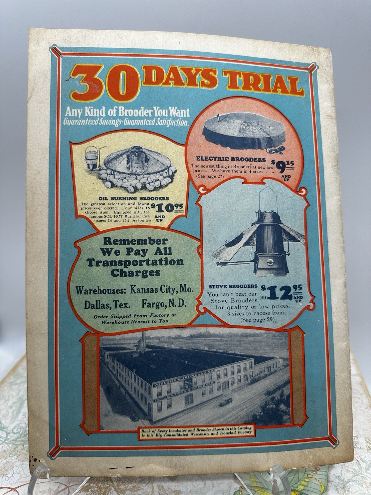 Wisconsin-Ironclad 30th Annual Catalog Incubators Brooders Racine, WI Ephemera