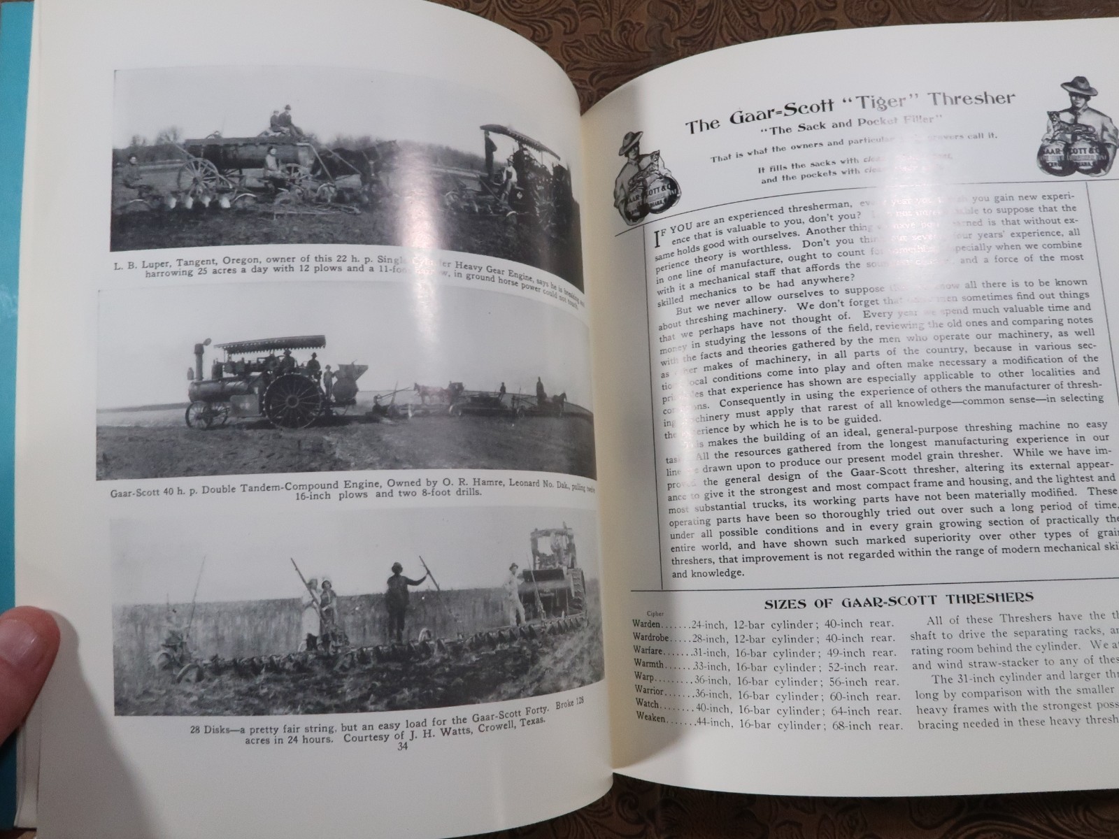 GAAR – SCOTT TRACTORS, THRESHING MACHiNERY CATALOG Reprint 1973