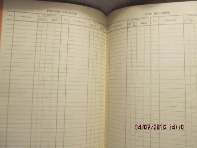 1941 Farm Account Book Vanderburgh Co. IN Unused With Agricultural Aids & Ads