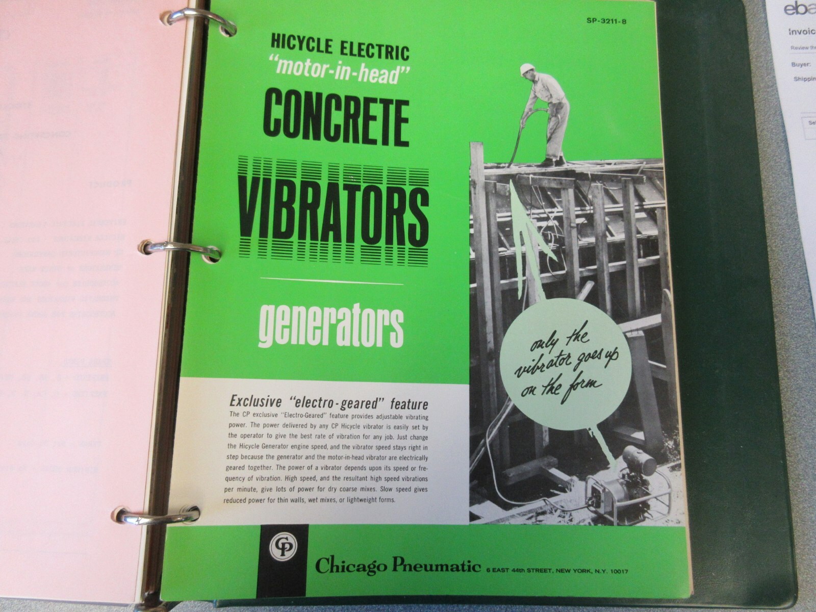 Chicago Pneumatic Concrete Vibrators & Jack Hammers Information