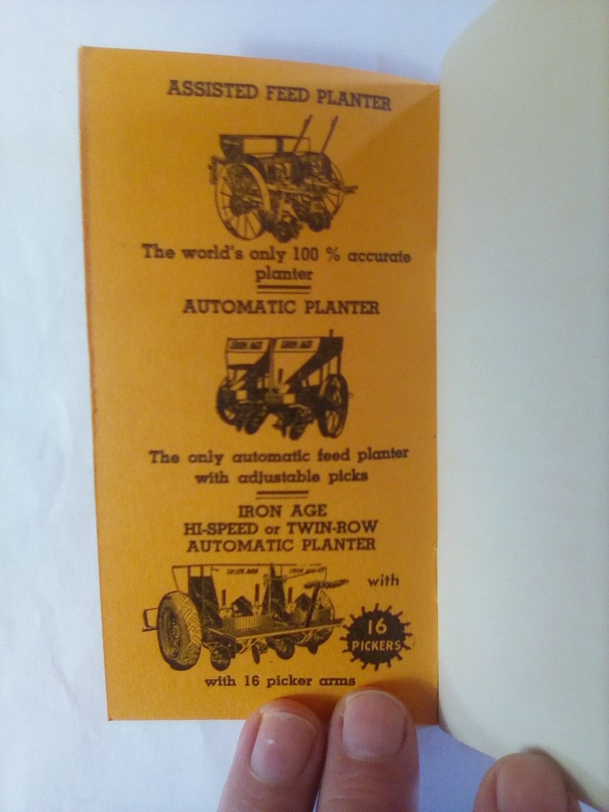 Vintage York Pa AB Farquhar Iron Age Farm Implements Memo Booklet