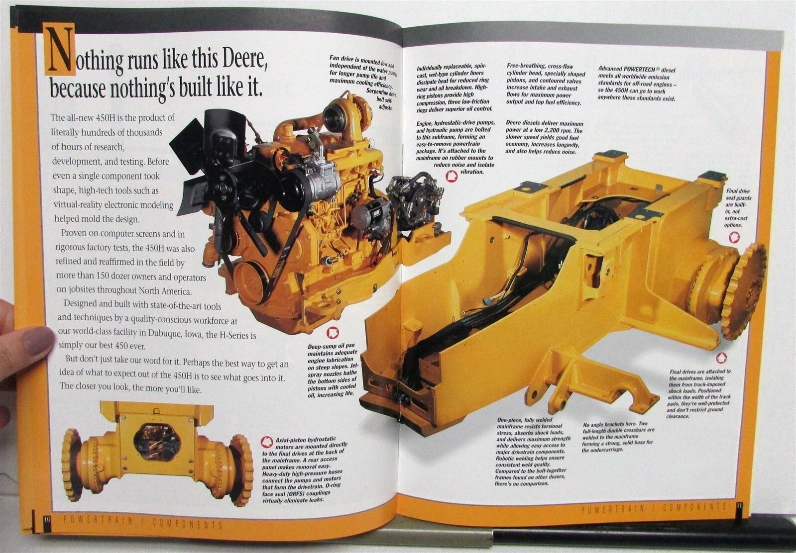 1999 John Deere 450H Crawler Dozer Specifications Construction Brochure