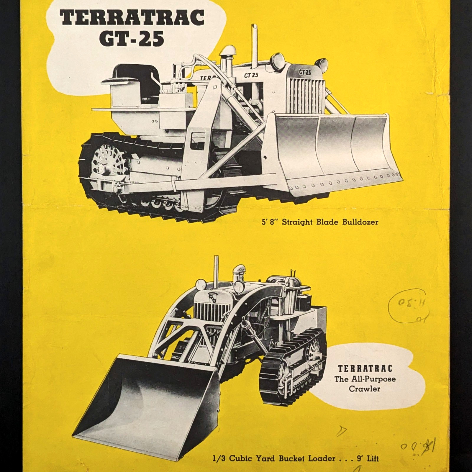 Terratrac GT-25 Vintage Brochure Bulldozer Crawler American Tractor Corporation