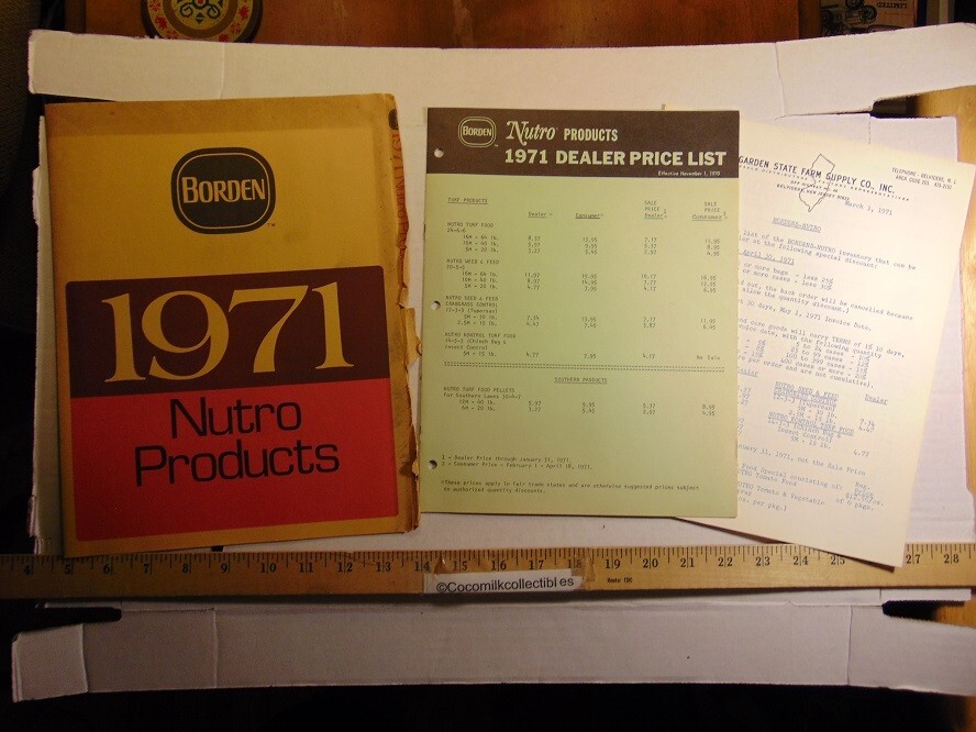 Vintage 1971 Borden Nutro Products Brochure With Dealer Price List